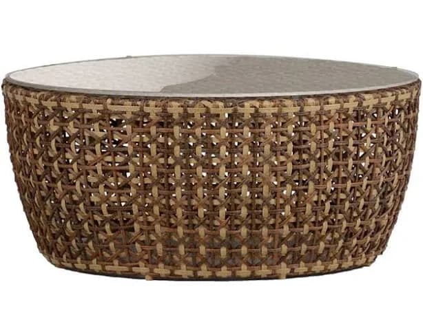 Summer Classics Largo Wicker Ago Resin Round Patio Coffee Table