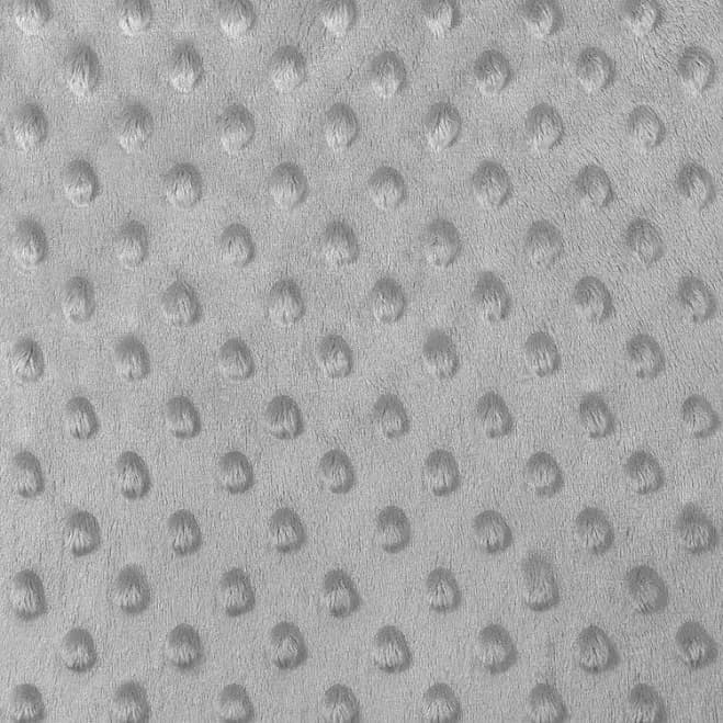 Gray Minky Dot Sample