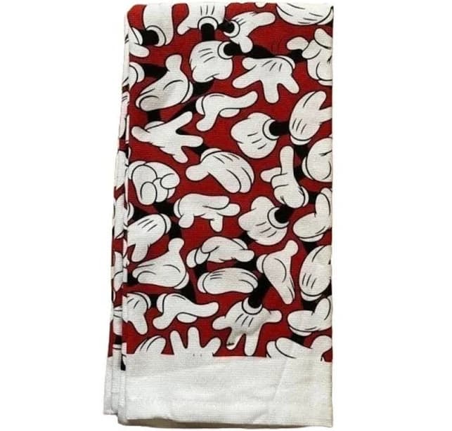 Disney Kitchen | Mickey Mouse Kitchen Towels 2 Pack Red White | Color: Black/Red | Size: Os | Tolliestoys's Closet