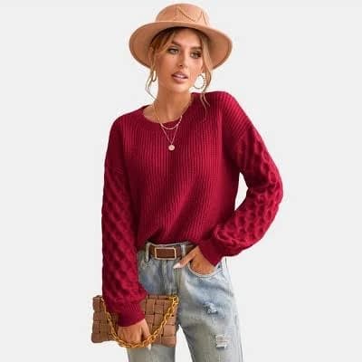 Cupshe Women's Capulet Long Sleeve Honeycomb Knit Sweater