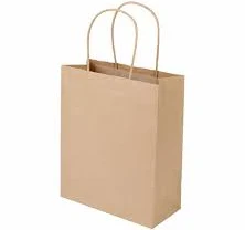 Restaurantware Kraft Paper Bags With Handles, 7 x 3.25 x 9.5 Inch