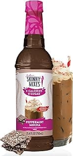 Sugar Free Coffee Syrup, Holiday Peppermint Mocha Coffee Flavoring Syrup, Zero Calorie Drink Mix for Lattes, Baking, Protein Shake or Cocktail, Dairy & Gluten Free, Kosher, 25.4 Fl Oz