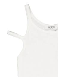 Laneus Asymmetric Tank Top | White | FARFETCH JO
