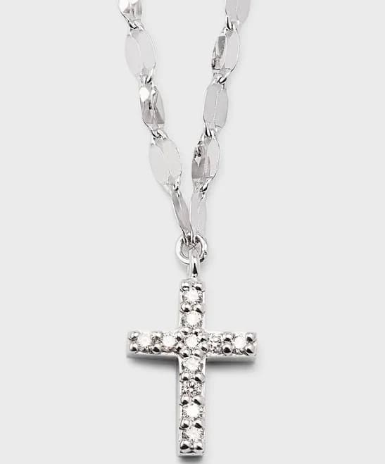 Lana Women's Jewelry Lana 14K Gold Mini Diamond Cross Pendant Necklace