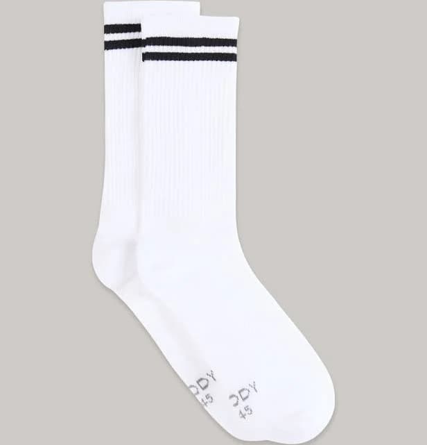 boody Striped Cushioned Crew Socks