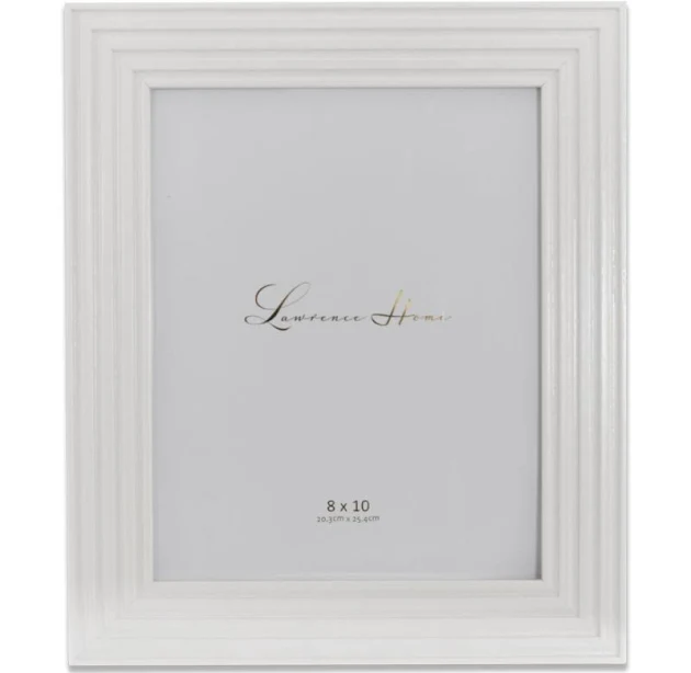 Lawrence Frames Columbus White 8x10 Frame with Grooves