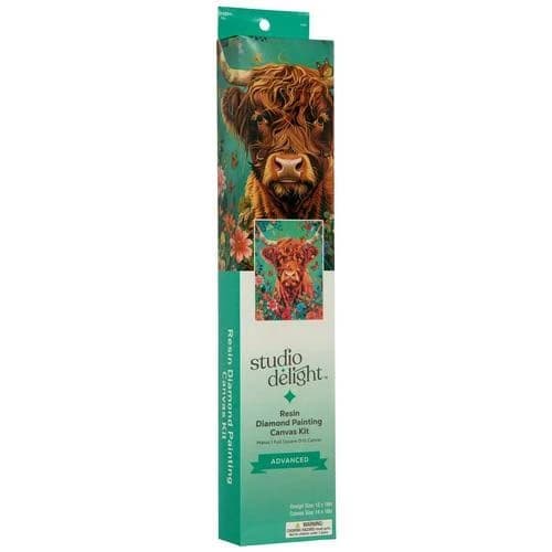 Bright Highland Cow Diamond Art Kit