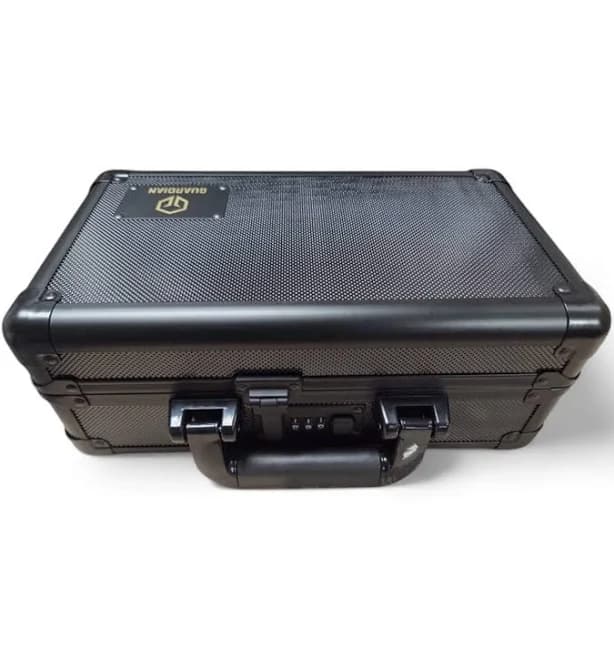 Guardian: 1-Row Graded Card Aluminum Storage Case (Black Diamond Pattern)
