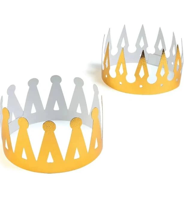 Gold Foil Crowns, 24" x 4" - Pack of 12