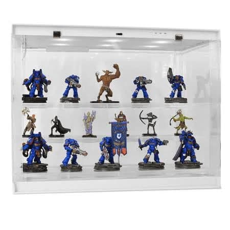 Casematix 3-Tier Miniature Storage LED Display Case