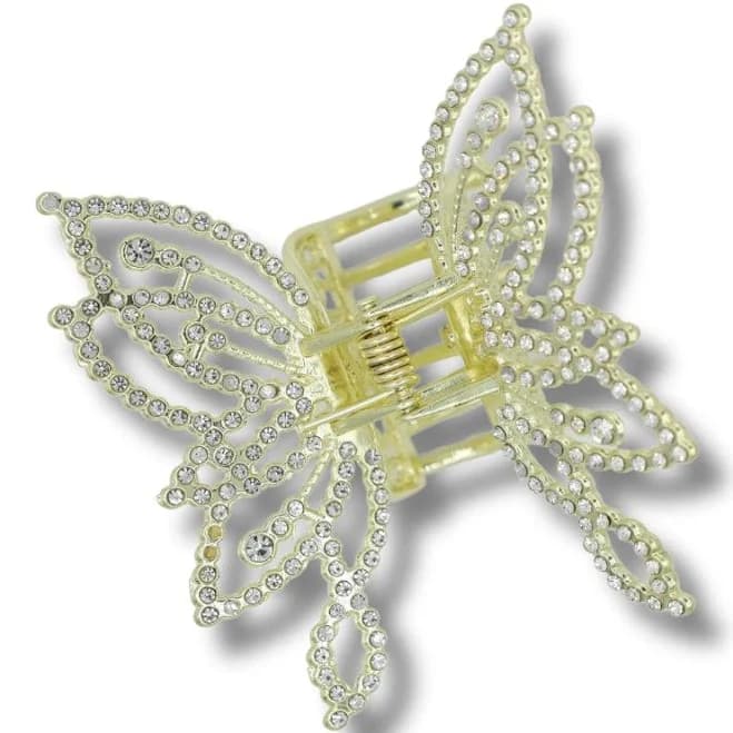 Butterfly Rhinestone Claw Clip