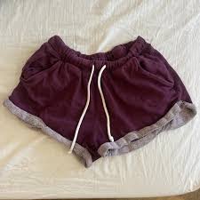 burgundy lounge shorts originally from H&M,... | Depop
