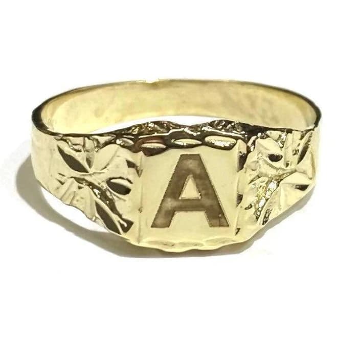 Initial Signet Ring Gold