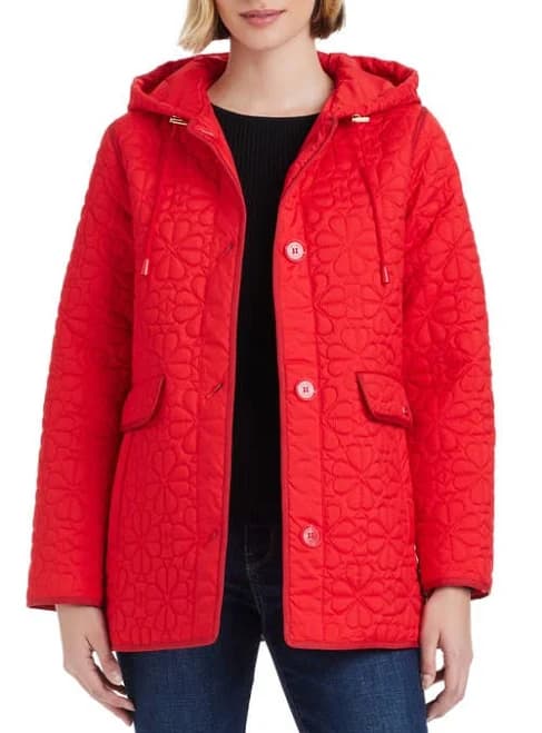 Kate Spade Floral Quilted A-Line Jacket