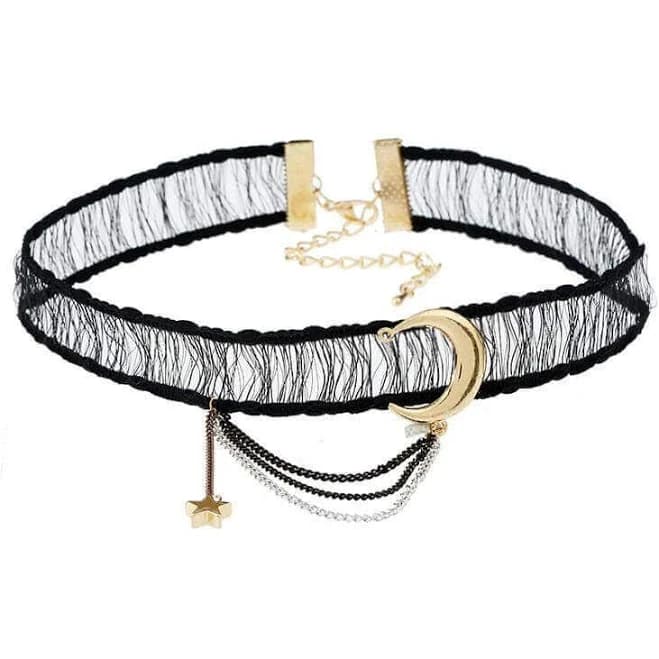 Celestial Lace Choker Necklace