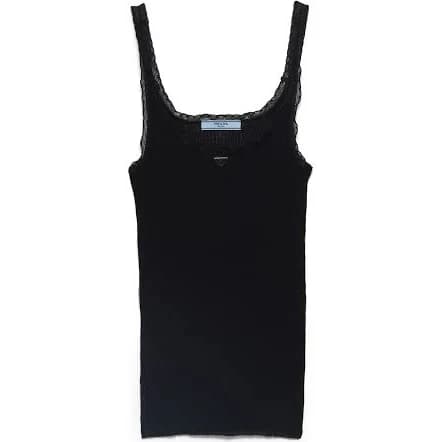 Prada Women's Ribbed Cotton Tank Top