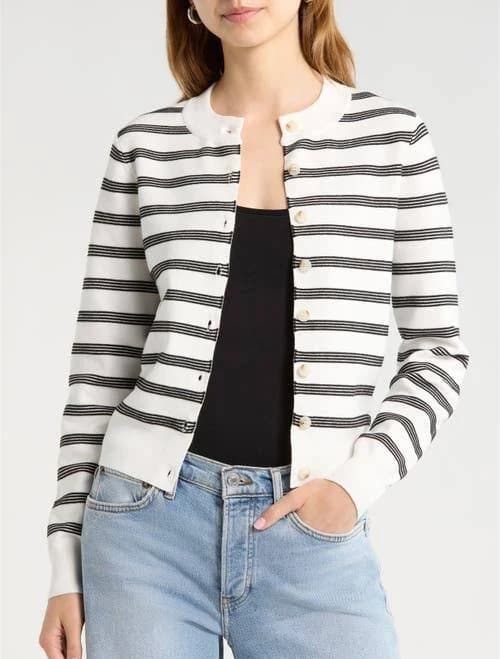 Astr The Label Women's Tawni Mock Turtleneck Cardigan