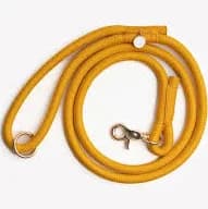 Braided rope leash, yellow