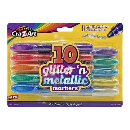 Cra-Z-Art Glitter and Metallic Art Marker Set