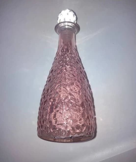 Dollar Tree Textured Glass Decanters with Crystal Stoppers