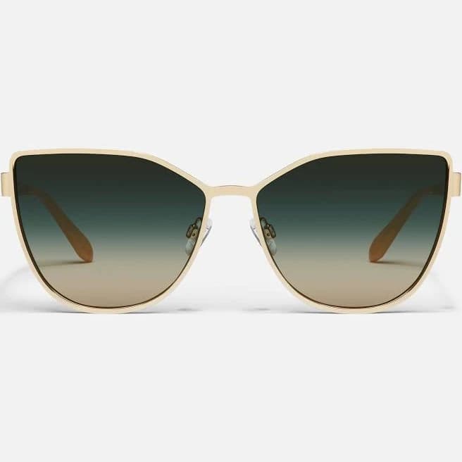 IN PURSUIT Metal Frame Cat Eye Sunglasses, GOLD/PALM TAUPE