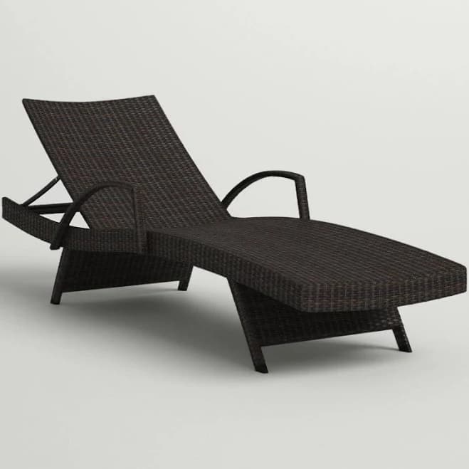 Wade Logan Billur Outdoor Wicker Chaise Lounge
