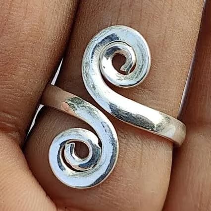 925 Sterling Silver Adjustable Statement Ring