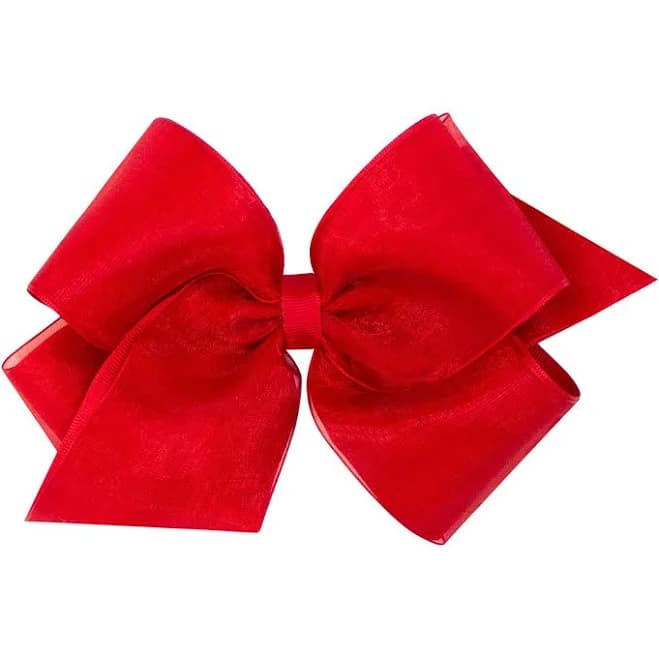 Copper Key Girls King Pinch Clip Organza Hair Bow
