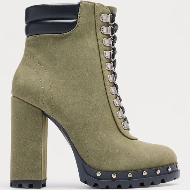 Fashion Nova Women's Issac Lace Up Booties