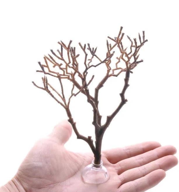 Artificial Medium Plastic Branch Tree Plant with Suction Cup