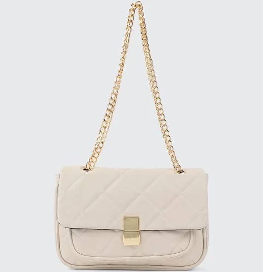 Ardene Women's Eco-Conscious Quilted Chain Strap Bag