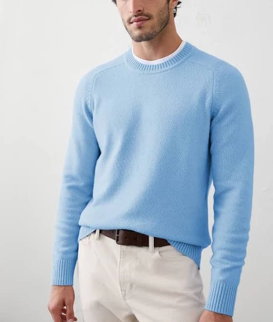 Men's Cozy Sweater Summertime Blues Regular Size M