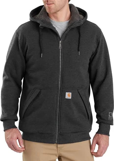 Carhartt Men's Rain Defender Sherpa Lined Full Zip Sweatshirt