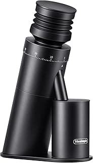 Coffee Grinder, Viesimple Gen 4, Single Dose Burr Coffee Grinders with Magnetic Dosing Cup, Electric Coffee Bean Grinder with Anti-Static Design, Espresso Grinder Compact & Quiet for Home Use Black