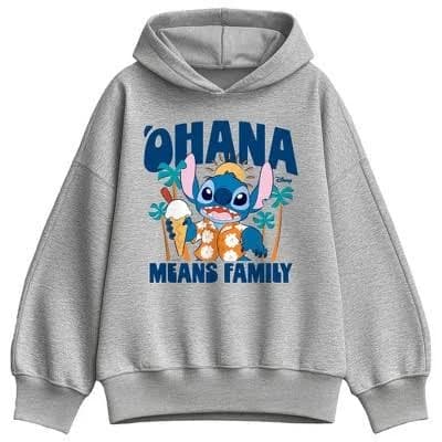 Lilo & Stitch Ohana Family Fun Stitch Oversized Fleece Hoodie Sweatshirt