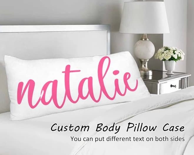 Custom Text Body Pillow Case: Personalized Photo Pillow Cover
