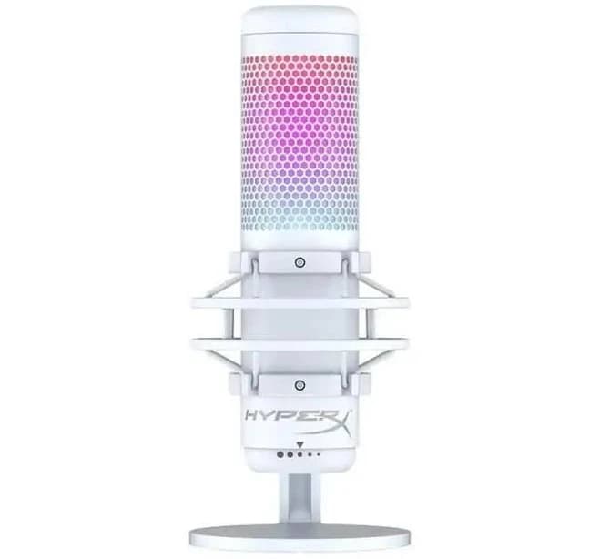 Microphone QuadCast S PC Gaming Studio Microphone Detachable Bracket White and Black