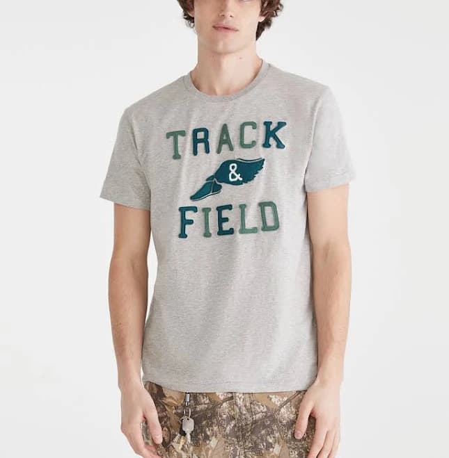 Aeropostale Men's Track & Field Applique Graphic Tee