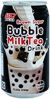 Taiwan Classic Bubble Milk Tea Drink 12.3 oz (Brown Sugar, 24 Count)