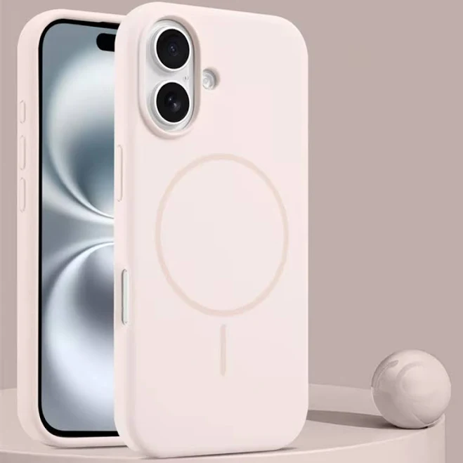 Thin MagSafe Ring Liquid Silicone iPhone Case