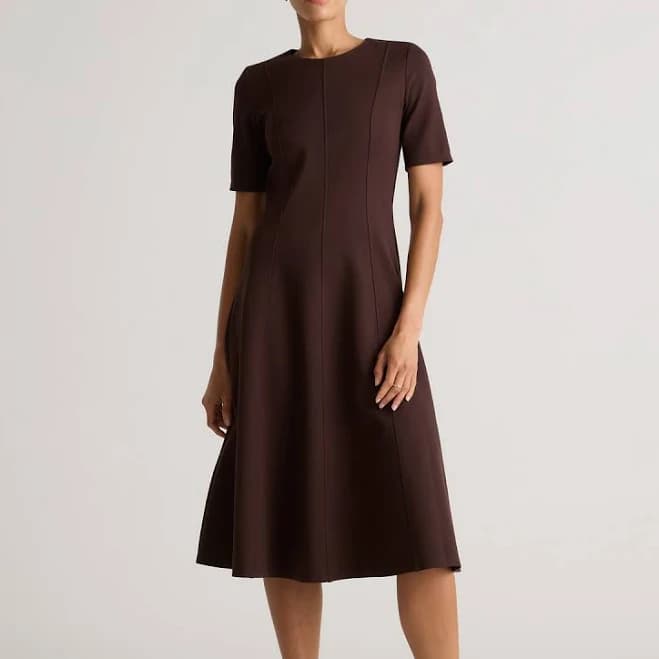 Quince Women's Ultra-Stretch Ponte Midi Dress