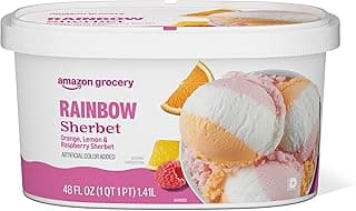 Amazon Grocery, Rainbow Sherbert Ice Cream, 48 Fl Oz