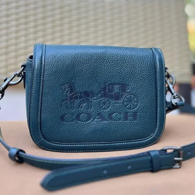 Coach Saddle Bag With Horse And Carriage