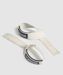 Gymshark Silicone Lifting Straps - Oat White | Gymshark