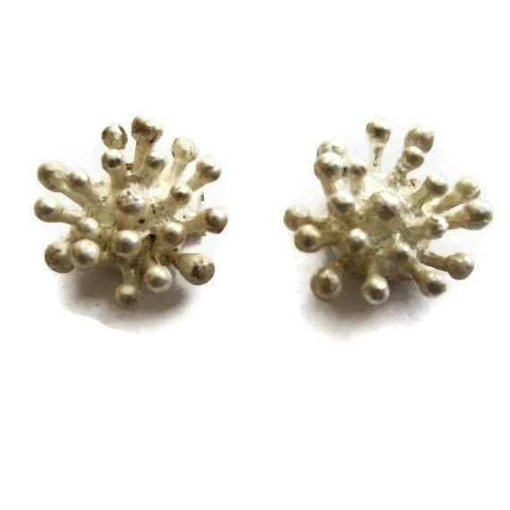Sheri Beryl Sterling Silver Flower Stud Earrings
