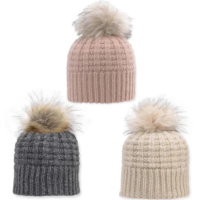 Pistil Women's Chunky Knit Pom Beanie - Graphite