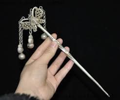 8" China Tibetan silver beauty Butterfly Bells Headwear Hair accessories Hairpin | eBay