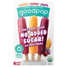 GoodPop Organic Orange Cherry Grape Junior Pops