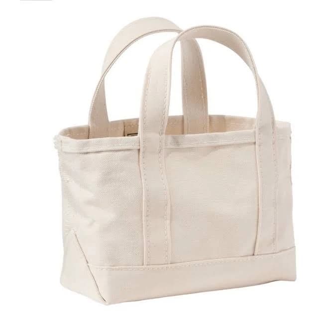 L.l. Bean Boat & Tote Vintage Natural Beige Mini Small