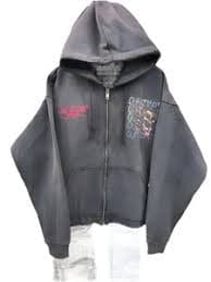 GUNZINII SKULL FIRE ZIP HOODIE – BLUE CITY NYC